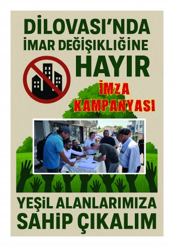 Dilovalı ayakta sokakta imzada