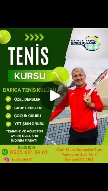 Darıca Tenis’te yaz indirimli kurs 