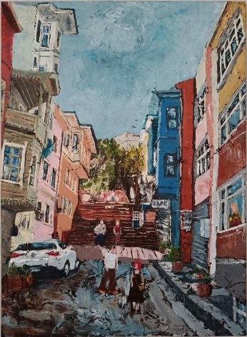 ‘Katmanlar’a beş ressam imza attı