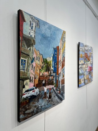 ‘Katmanlar’a beş ressam imza attı