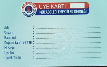 Mücadeleci Emekliler’de kart töreni 
