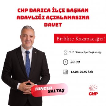 CHP’de Saltaş’ın adaylık açıklaması yarın
