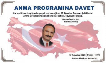 Gebze’de çok bileşenli 17 Ağustos anması