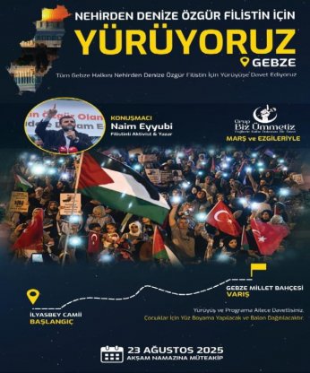 Biz Ümmetçiyiz’den Filistin yürüyüşü