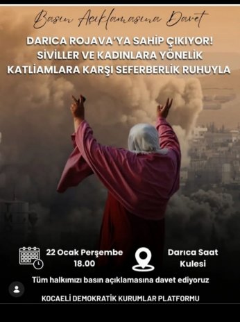 Rojava eylemi bu sefer Darıca’da