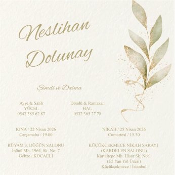 Neslihan ile Dolunay Çekmece’de imzalayacak