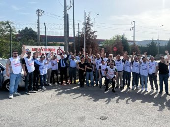 Lastik-İş PG’de greve çıktı