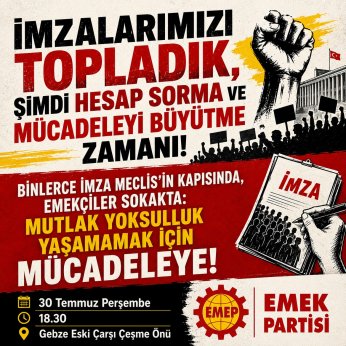 EMEP imzaları topladı. Şimdi hesap soracak