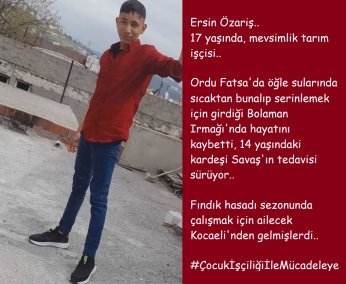 Kocaelili çocuk işçi derede boğuldu