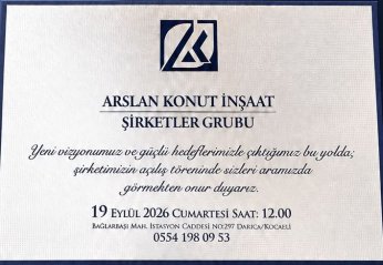 Arslan Konut İnşaat yeni  vizyonuyla yeni yerinde 