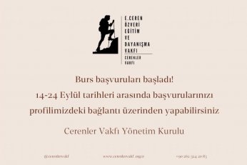 Cerenler Vakfına başvuran her üniversiteli Ceren