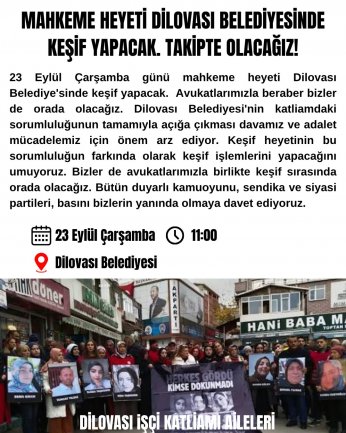 Mahkeme heyeti belediyeye keşfe geliyor 