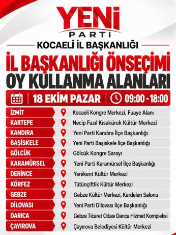 Yeni'de Büyükoğlu aday adaylığına aday 