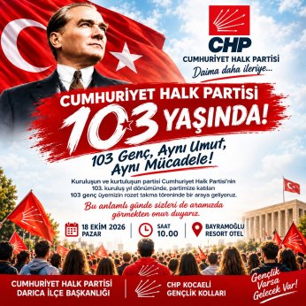 103’ncü yıla atıfla Darıca'da 103 gence rozet