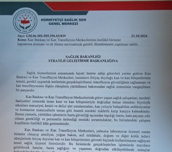 Çeker: Kan bankaları özellikli birim sayılsın