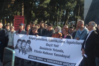 Filistin halkının yanında ve savaştayız