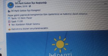 Eski köye yeni adet Gebze’de de İYİ’ymiş