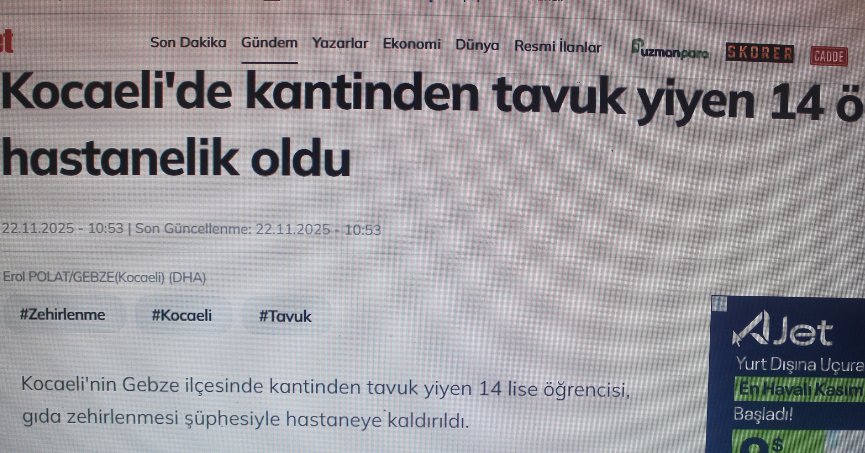 Zehirlenme değil “terör” Kader değil. Önlenebilir