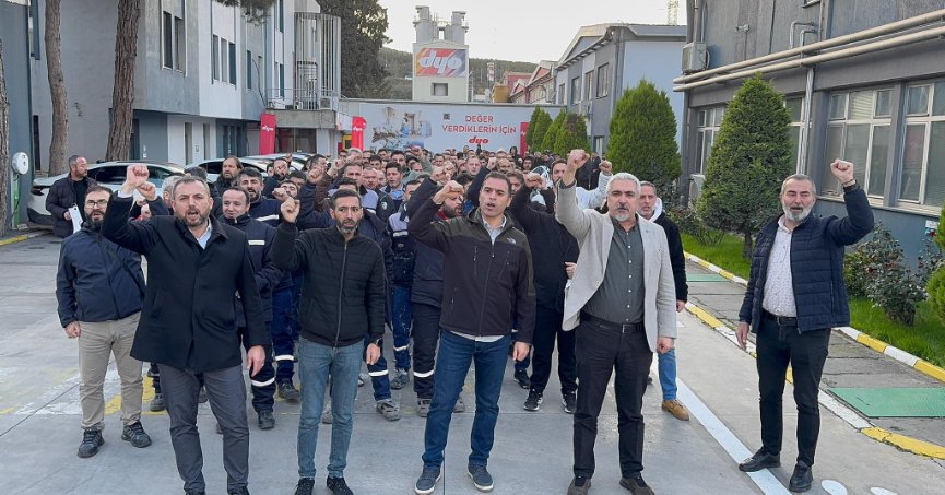 DYO’da işçiler fabrikaya kapandı 