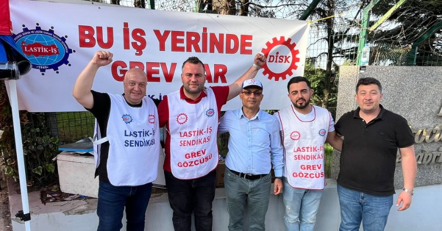 Lastik-İş PG’de greve çıktı