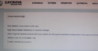 Çayırova’da Zabıta Müdürü görevden alındı